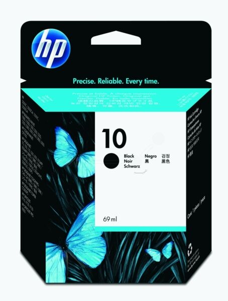 HP Original HP DesignJet 500 PS Plus 42 Inch Tintenpatrone (10 / C 4844 AE) schwarz, 2.200 Seiten, 2,02 Rp pro Seite, Inhalt: 69 ml