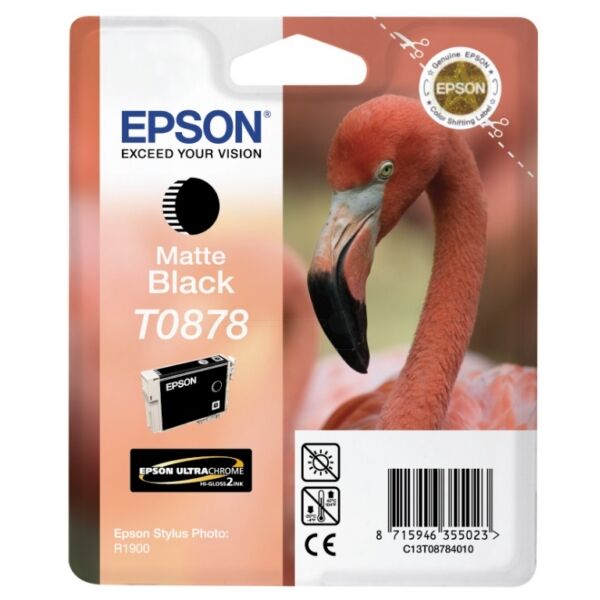 Epson Original Epson C 13 T 08784010 / T0878 Tintenpatrone mattschwarz, 520 Seiten, 2,47 Rp pro Seite, Inhalt: 11 ml