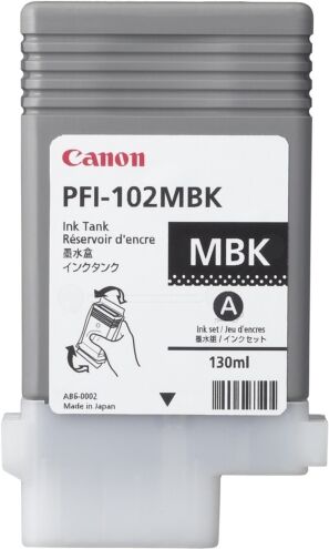 Canon Original Canon imagePROGRAF IPF 760 MFP Tintenpatrone (PFI-102 MBK / 0894 B 001) mattschwarz, Inhalt: 130 ml