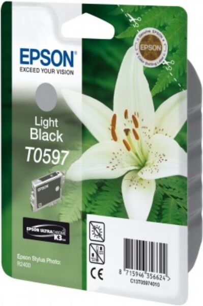 Epson Original Epson Stylus Photo R 2400 Tintenpatrone (T0597 / C 13 T 05974010) schwarz, 520 Seiten, 3,22 Rp pro Seite, Inhalt: 13 ml