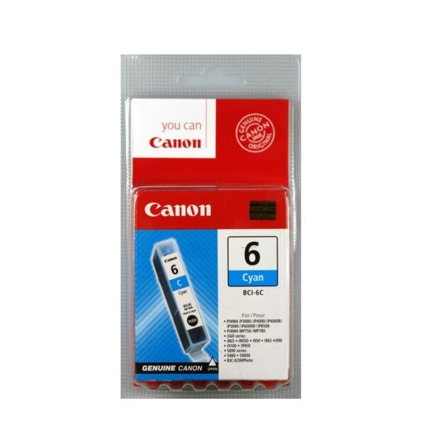 Canon Original Canon I 960 Tintenpatrone (BCI-6 C / 4706 A 002) cyan, 280 Seiten, 4,0 Rp pro Seite, Inhalt: 13 ml