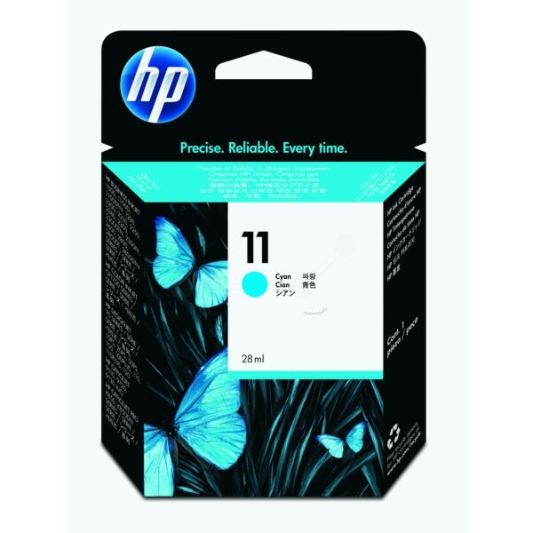 HP Original HP Color InkJet 1700 DTN Tintenpatrone (11 / C 4836 AE) cyan, 2.350 Seiten, 2,59 Rp pro Seite, Inhalt: 28 ml