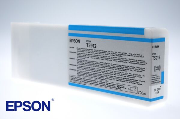 Epson Original Epson Stylus Pro 11880 Plus Tintenpatrone (T5912 / C 13 T 591200) cyan, Inhalt: 700 ml