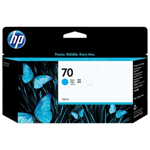 HP Original HP DesignJet Z 5400 PS ePrinter Tintenpatrone (70 / C 9452 A) cyan, Inhalt: 130 ml