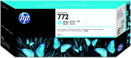 HP Original HP CN 632 A / 772 Tintenpatrone photocyan, Inhalt: 300 ml - ersetzt HP CN632A / 772 Druckerpatrone