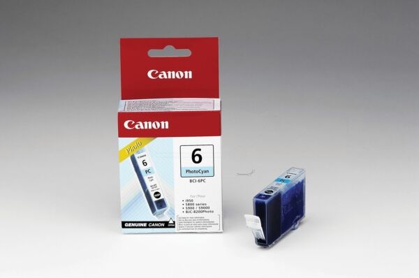 Canon Original Canon BJ-F 9000 Tintenpatrone (BCI-6 PC / 4709 A 002) photocyan, 280 Seiten, 4,04 Rp pro Seite, Inhalt: 13 ml