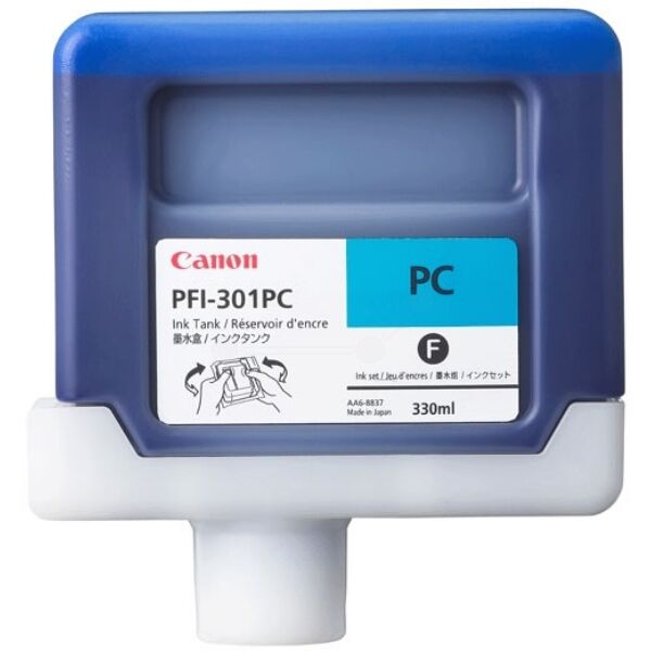 Canon Original Canon imagePROGRAF IPF 9000 Tintenpatrone (PFI-301 PC / 1490 B 001) photocyan, Inhalt: 330 ml