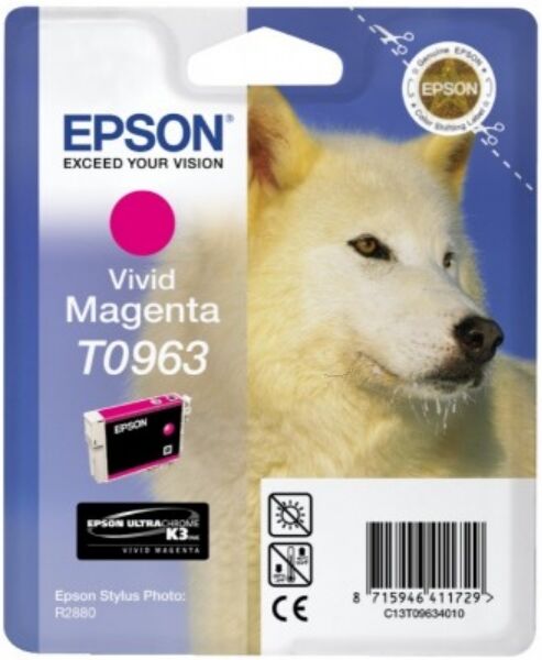 Epson Original Epson Stylus Photo R 2880 Tintenpatrone (T0963 / C 13 T 09634010) magenta, 865 Seiten, 1,47 Rp pro Seite, Inhalt: 11 ml