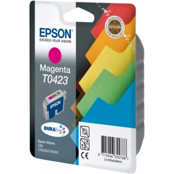 Epson Original Epson T0423 / C 13 T 04234010 Tintenpatrone magenta, 420 Seiten, 4,98 Rp pro Seite, Inhalt: 16 ml