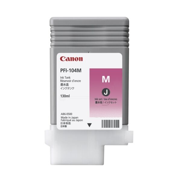 Canon Original Canon 3631 B 001 / PFI-104 M Tintenpatrone magenta, Inhalt: 130 ml - ersetzt Canon 3631B001 / PFI104M Druckerpatrone