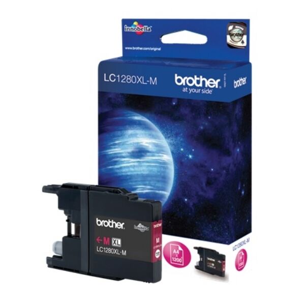 Brother Original Brother MFC-J 6710 DW Tintenpatrone (LC-1280 XL M) magenta, 1.200 Seiten, 1,62 Rp pro Seite