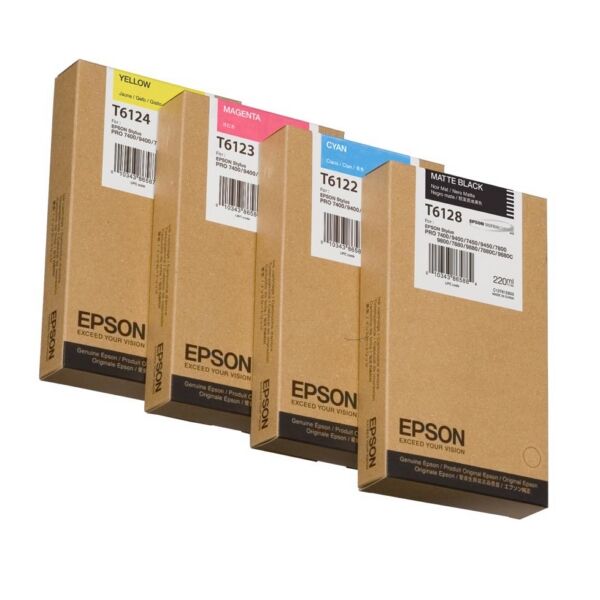 Epson Original Epson Stylus Pro 9450 Tintenpatrone (T6124 / C 13 T 612400) gelb, Inhalt: 220 ml