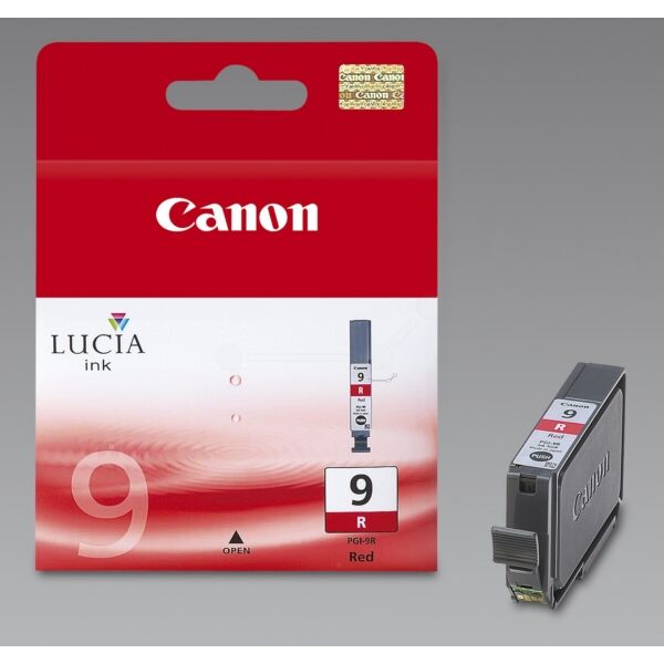 Canon Original Canon PGI-9 R / 1040 B 001 Tintenpatrone rot, 1.600 Seiten, 0,85 Rp pro Seite, Inhalt: 14 ml - ersetzt Canon PGI9R / 1040B001 Druckerpatrone