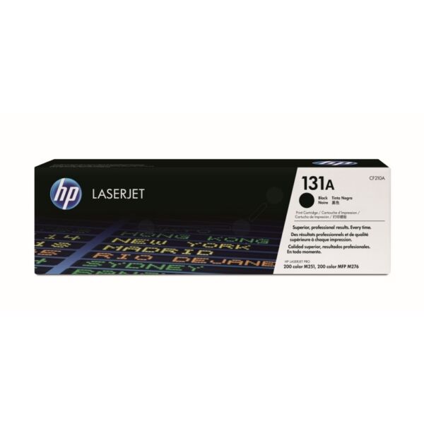 HP Original HP 131A / CF 210 A Toner schwarz, 1.600 Seiten, 4,73 Rp pro Seite - ersetzt HP 131A / CF210A Tonerkartusche