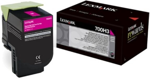 Lexmark Original Lexmark CS 410 n Toner (700H3 / 70C0H30) magenta, 3.000 Seiten, 6,45 Rp pro Seite