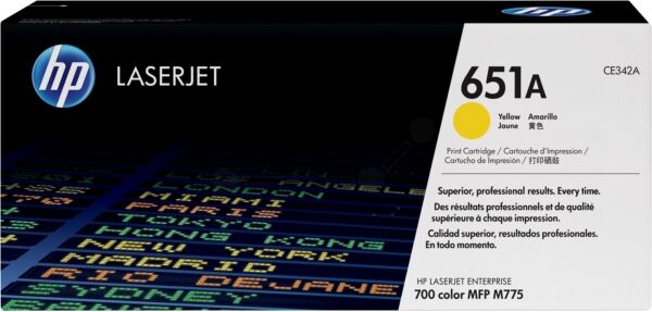 HP Original HP LaserJet Enterprise 700 Color M 775 f MFP Toner (651A / CE 342 A) gelb, 16.000 Seiten, 2,94 Rp pro Seite