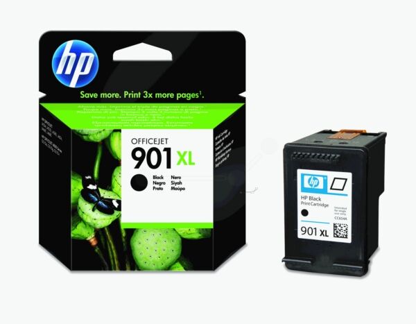 HP Original HP CC 654 AE / 901XL Tintenpatrone schwarz, 700 Seiten, 5,5 Rp pro Seite, Inhalt: 14 ml - ersetzt HP CC654AE / 901XL Druckerpatrone