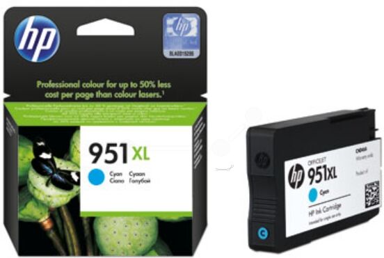 HP Original HP OfficeJet Pro 251 dw Tintenpatrone (951XL / CN 046 AE) cyan, 1.500 Seiten, 2,28 Rp pro Seite, Inhalt: 17 ml