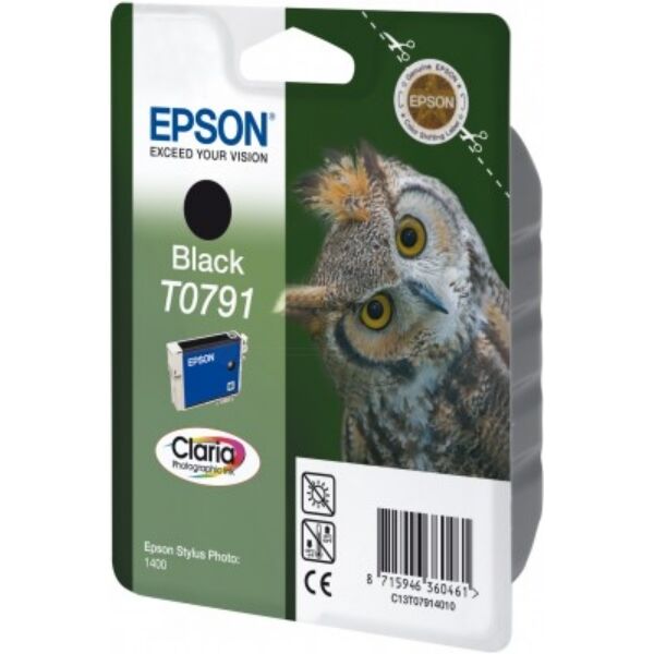 Epson Original Epson Stylus Photo PX 830 FWD Tintenpatrone (T0791 / C 13 T 07914010) schwarz, 470 Seiten, 3,8 Rp pro Seite, Inhalt: 11 ml