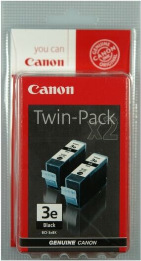 Canon Original Canon S 6300 Tintenpatrone (BCI-3 EBK / 4479 A 028) schwarz Multipack (2 St.), 500 Seiten, 4,77 Rp pro Seite, Inhalt: 27 ml