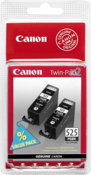 Canon Original Canon Pixma MX 895 Tintenpatrone (PGI-525 PGBK / 4529 B 010) schwarz Multipack (2 St.), 323 Seiten, 8,85 Rp pro Seite, Inhalt: 19 ml