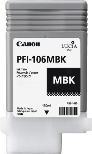 Canon Original Canon imagePROGRAF IPF 6400 SE Tintenpatrone (PFI-106 MBK / 6620 B 001) mattschwarz, Inhalt: 130 ml