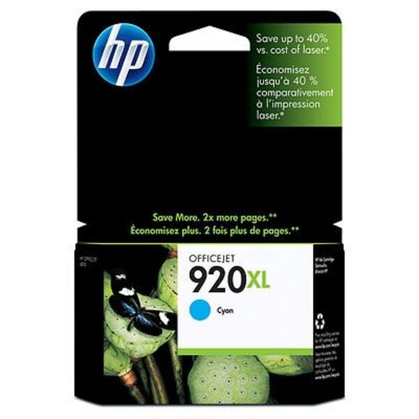 HP Original HP OfficeJet 7000 Tintenpatrone (920XL / CD 972 AE) cyan, 700 Seiten, 2,84 Rp pro Seite, Inhalt: 8 ml