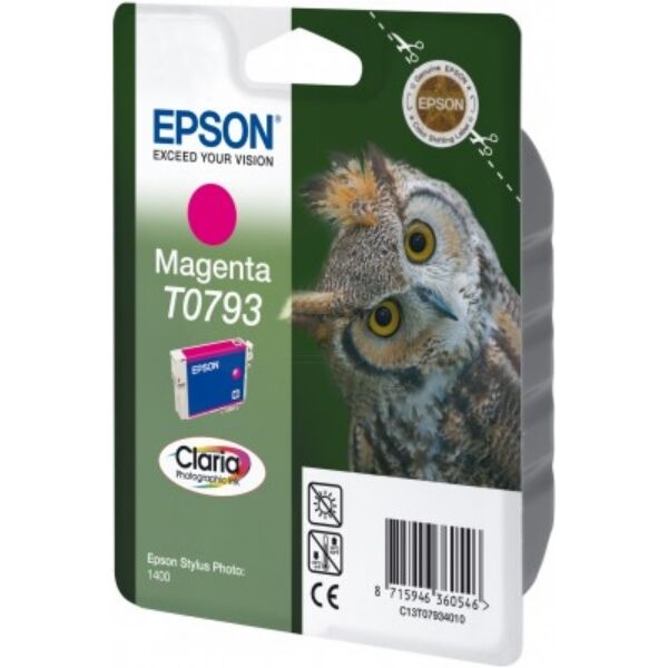 Epson Original Epson T0793 / C 13 T 07934010 Tintenpatrone magenta, 685 Seiten, 2,6 Rp pro Seite, Inhalt: 11 ml