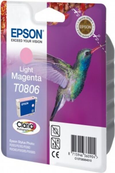 Epson Original Epson Stylus Photo RX 595 Tintenpatrone (T0806 / C 13 T 08064011) photomagenta, 520 Seiten, 2,56 Rp pro Seite, Inhalt: 7 ml