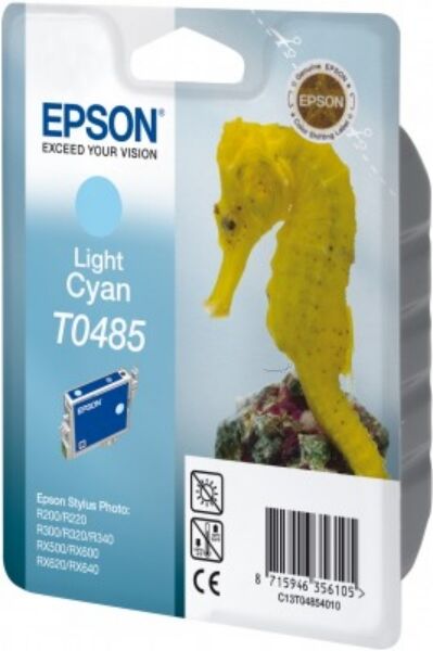 Epson Original Epson Stylus Photo RX 300 Tintenpatrone (T0485 / C 13 T 04854010) photocyan, 400 Seiten, 5,58 Rp pro Seite, Inhalt: 13 ml