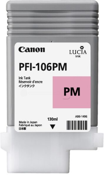 Canon Original Canon imagePROGRAF IPF 6450 Tintenpatrone (PFI-106 PM / 6626 B 001) photomagenta, Inhalt: 130 ml