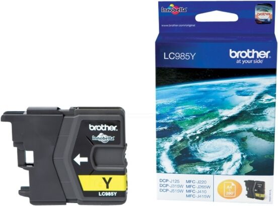 Brother Original Brother MFC-J 265 W Tintenpatrone (LC-985 Y) gelb, 260 Seiten, 3,52 Rp pro Seite, Inhalt: 4 ml