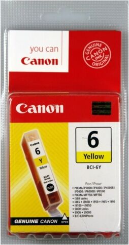 Canon Original Canon I 965 Tintenpatrone (BCI-6 Y / 4708 A 002) gelb, 210 Seiten, 5,31 Rp pro Seite, Inhalt: 13 ml