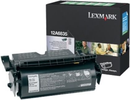 Lexmark Original Lexmark T 520 DN Toner (12A6835) schwarz, 20.000 Seiten, 1,27 Rp pro Seite - ersetzt Tonerkartusche 12A6835 für Lexmark T 520DN