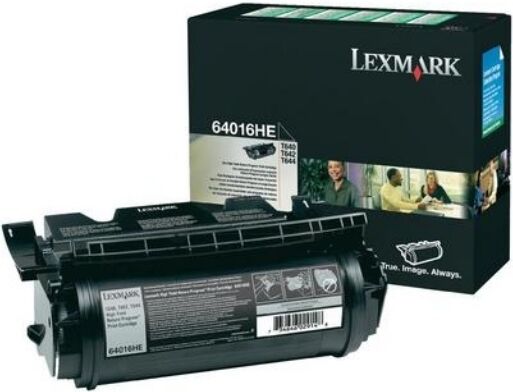 Lexmark Original Lexmark T 640 N Toner (64016HE) schwarz, 21.000 Seiten, 1,32 Rp pro Seite - ersetzt Tonerkartusche 64016HE für Lexmark T 640N