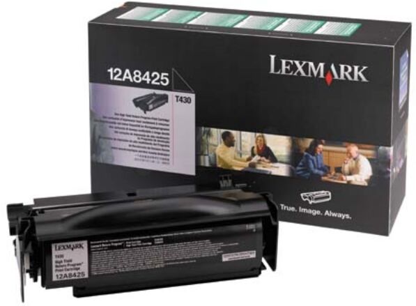 Lexmark Original Lexmark T 430 D Toner (12A8425) schwarz, 12.000 Seiten, 1,11 Rp pro Seite - ersetzt Tonerkartusche 12A8425 für Lexmark T 430D