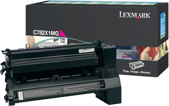 Lexmark Original Lexmark X 782 E Toner (C782X1MG) magenta, 15.000 Seiten, 3,63 Rp pro Seite - ersetzt Tonerkartusche C782X1MG für Lexmark X 782E