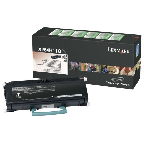 Lexmark Original Lexmark X 360 Series Toner (X264H11G) schwarz, 9.000 Seiten, 2,46 Rp pro Seite - ersetzt Tonerkartusche X264H11G für Lexmark X 360Series