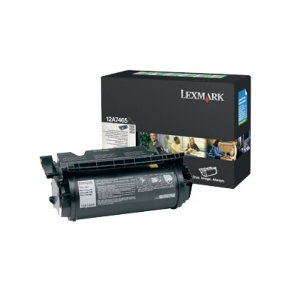 Lexmark Original Lexmark T 634 TN Toner (12A7465) schwarz, 32.000 Seiten, 0,79 Rp pro Seite - ersetzt Tonerkartusche 12A7465 für Lexmark T 634TN