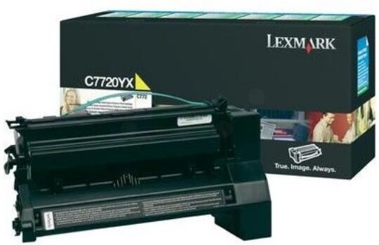 Lexmark Original Lexmark C 772 DTN Toner (C7720YX) gelb, 15.000 Seiten, 3,2 Rp pro Seite - ersetzt Tonerkartusche C7720YX für Lexmark C 772DTN