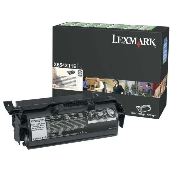 Lexmark Original Lexmark X 658 DTE MFP Toner (X654X11E) schwarz, 36.000 Seiten, 0,61 Rp pro Seite - ersetzt Tonerkartusche X654X11E für Lexmark X 658 DTEMFP