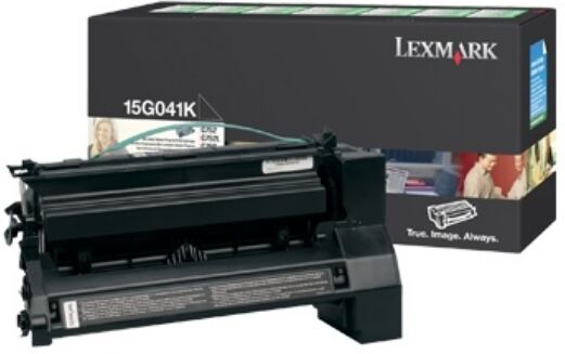 Lexmark Original Lexmark C 752 Toner (15G041K) schwarz, 6.000 Seiten, 2,79 Rp pro Seite - ersetzt Tonerkartusche 15G041K für Lexmark C752