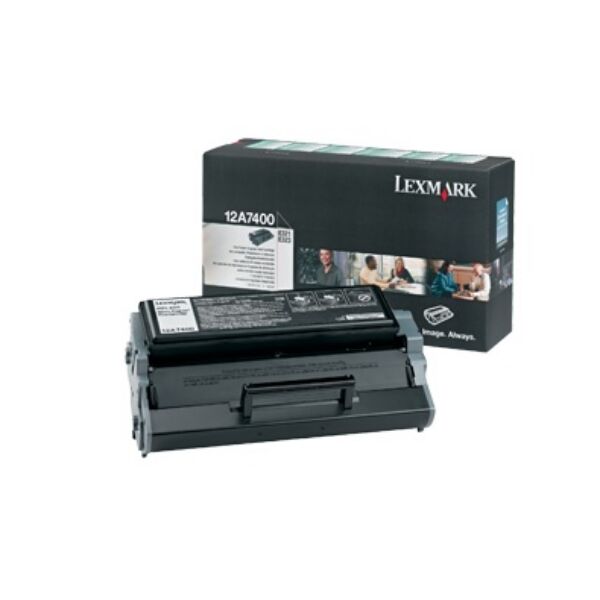 Lexmark Original Lexmark E 323 Toner (12A7400) schwarz, 3.000 Seiten, 4,26 Rp pro Seite - ersetzt Tonerkartusche 12A7400 für Lexmark E323