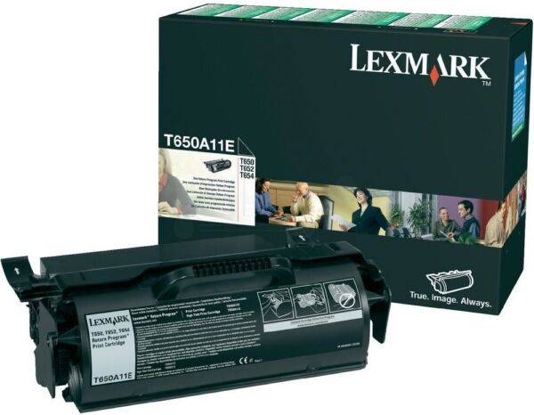 Lexmark Original Lexmark T 650 N Toner (T650A11E) schwarz, 7.000 Seiten, 2,7 Rp pro Seite - ersetzt Tonerkartusche T650A11E für Lexmark T 650N