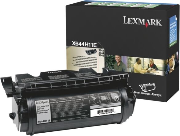 Lexmark Original Lexmark X 644 Series Toner (X644H11E) schwarz, 21.000 Seiten, 1,73 Rp pro Seite - ersetzt Tonerkartusche X644H11E für Lexmark X 644Series