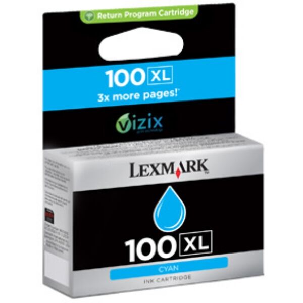 Lexmark Original Lexmark Prospect Pro 200 Series Tintenpatrone (100XL / 14N1069E) cyan, 600 Seiten, 2,91 Rp pro Seite