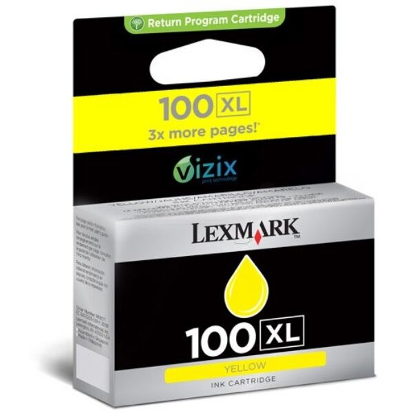 Lexmark Original Lexmark Platinum Pro 908 Tintenpatrone (100XL / 14N1071E) gelb, 600 Seiten, 4,2 Rp pro Seite
