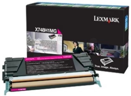 Lexmark Original Lexmark X 748 DE Toner (X748H1MG) magenta, 10.000 Seiten, 2,61 Rp pro Seite - ersetzt Tonerkartusche X748H1MG für Lexmark X 748DE