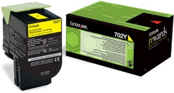 Lexmark Original Lexmark CS 410 dtn Toner (702Y / 70C20Y0) gelb, 1.000 Seiten, 6,87 Rp pro Seite