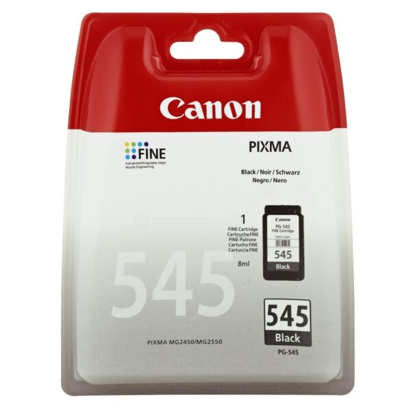 Canon Original Canon Pixma MG 2450 Tintenpatrone (PG-545 / 8287 B 004) schwarz, 180 Seiten, 9,19 Rp pro Seite, Inhalt: 8 ml